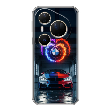 Силиконовый чехол на Huawei Pura 80 Ultra с принтом BMW БМВ
