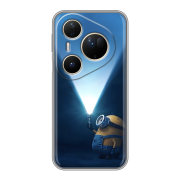 Силиконовый чехол на Huawei Pura 80 Ultra с принтом Миньоны