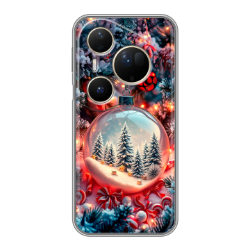 Силиконовый чехол на Huawei Pura 80 Ultra с принтом Новый год