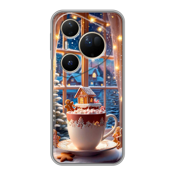 Силиконовый чехол на Huawei Pura 80 Ultra с принтом Новый год