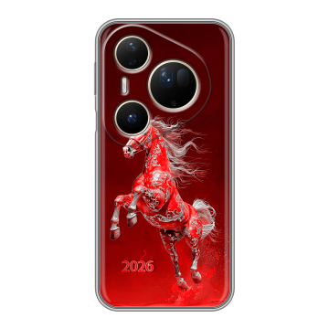 Силиконовый чехол на Huawei Pura 80 Ultra с принтом Новый год
