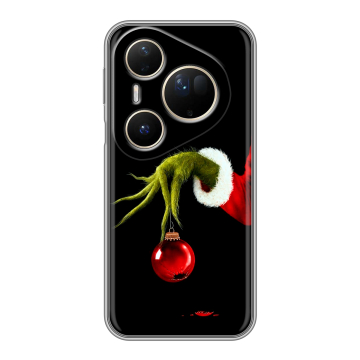Силиконовый чехол на Huawei Pura 80 Ultra с принтом Новый год Гринч
