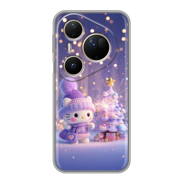 Силиконовый чехол на Huawei Pura 80 Ultra с принтом Новый год