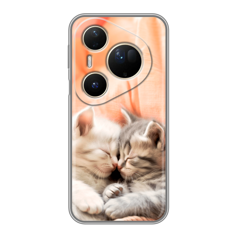 Силиконовый чехол на Huawei Pura 80 Ultra с принтом Котята Силиконовый чехол на Huawei Pura 80 Ultra с принтом Котята
