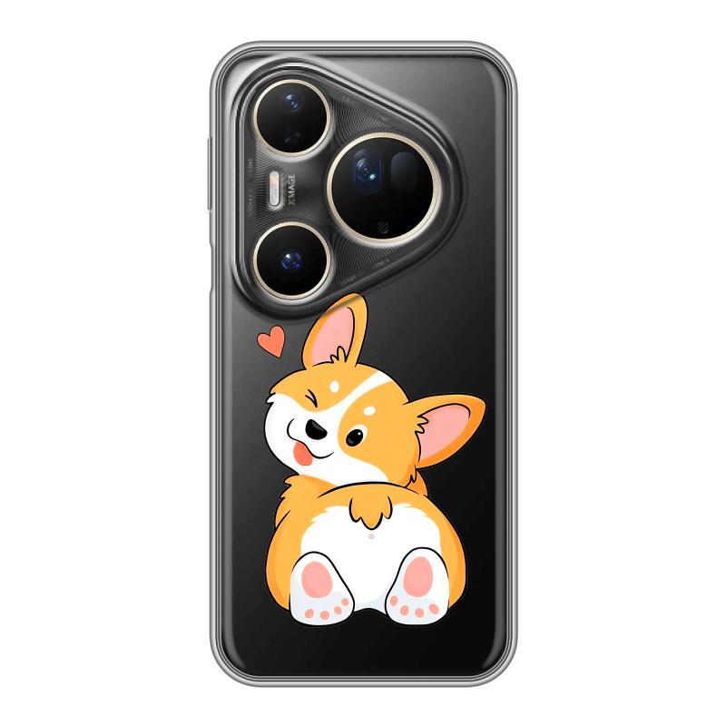 Силиконовый чехол на Huawei Pura 80 Ultra с принтом Корги Силиконовый чехол на Huawei Pura 80 Ultra с принтом Корги