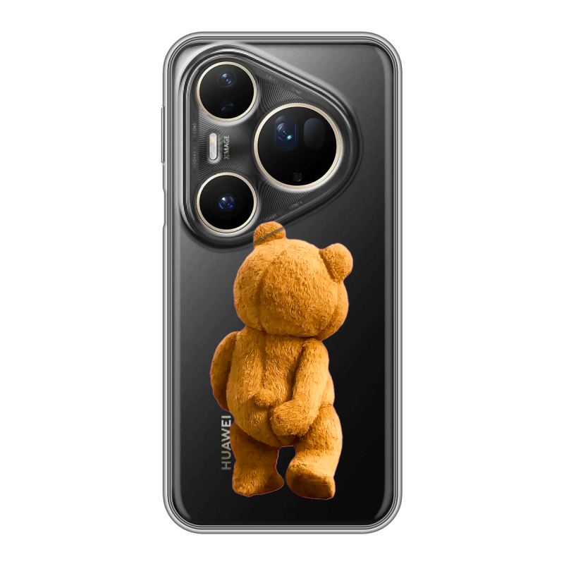 Силиконовый чехол на Huawei Pura 80 Ultra с принтом Медведь Силиконовый чехол на Huawei Pura 80 Ultra с принтом Медведь