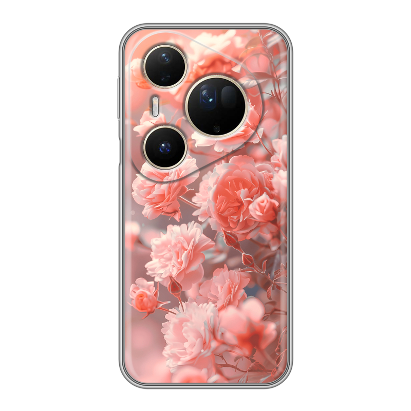 Силиконовый чехол на Huawei Pura 80 Ultra с принтом Розы цветы Силиконовый чехол на Huawei Pura 80 Ultra с принтом Розы цветы