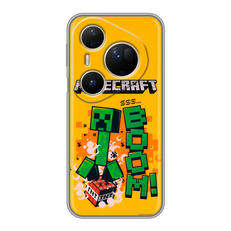 Силиконовый чехол на Huawei Pura 80 Ultra с принтом Майнкрафт Minecraft Силиконовый чехол на Huawei Pura 80 Ultra с принтом Майнкрафт Minecraft