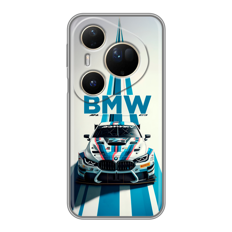 Силиконовый чехол на Huawei Pura 80 Ultra с принтом БМВ BMW Силиконовый чехол на Huawei Pura 80 Ultra с принтом БМВ BMW