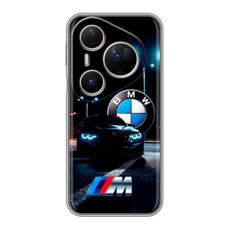 Силиконовый чехол на Huawei Pura 80 Ultra с принтом БМВ BMW Силиконовый чехол на Huawei Pura 80 Ultra с принтом БМВ BMW