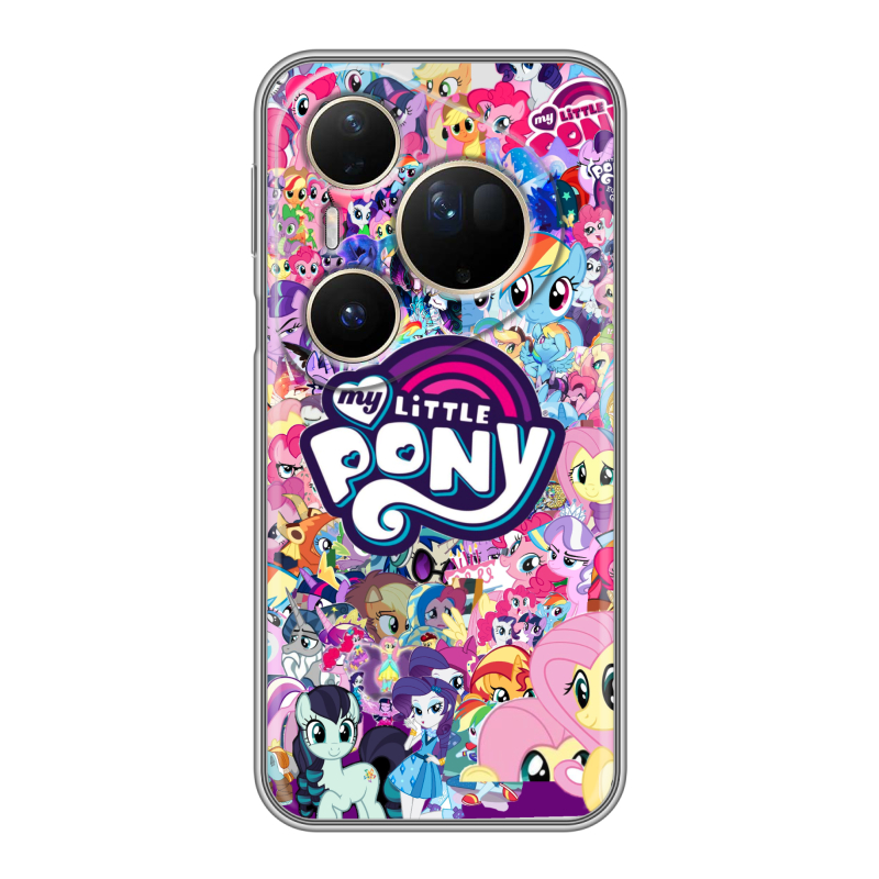 Силиконовый чехол на Huawei Pura 80 Ultra с принтом My little pony Дружба чудо Силиконовый чехол на Huawei Pura 80 Ultra с принтом My little pony Дружба чудо