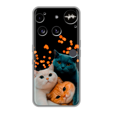 Силиконовый чехол на Nothing Phone (3) с принтом Кошки Силиконовый чехол на Nothing Phone (3) с принтом Кошки