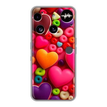 Силиконовый чехол на Nothing Phone (3) с принтом Сердечки Силиконовый чехол на Nothing Phone (3) с принтом Сердечки