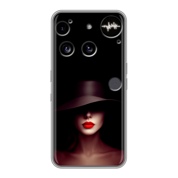 Силиконовый чехол на Nothing Phone (3) с принтом Девушка в шляпе