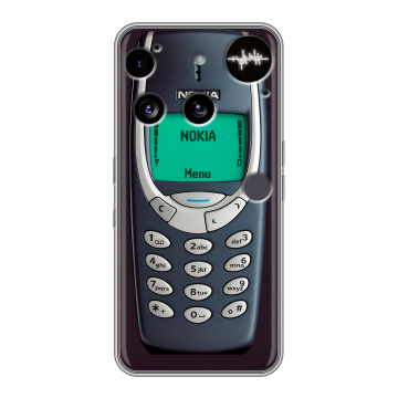 Силиконовый чехол на Nothing Phone (3) с принтом Старый телефон Силиконовый чехол на Nothing Phone (3) с принтом Старый телефон