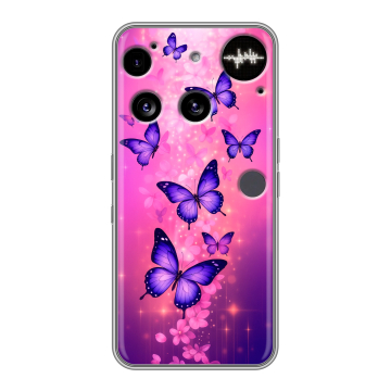 Силиконовый чехол на Nothing Phone (3) с принтом Бабочки Силиконовый чехол на Nothing Phone (3) с принтом Бабочки