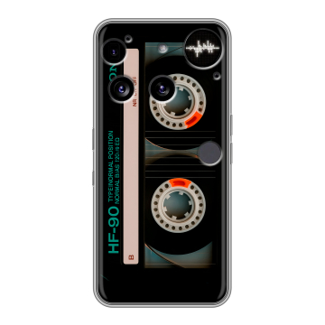 Силиконовый чехол на Nothing Phone (3) с принтом Кассета