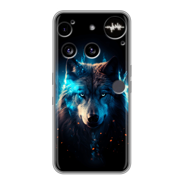Силиконовый чехол на Nothing Phone (3) с принтом Волк ночной Силиконовый чехол на Nothing Phone (3) с принтом Волк ночной