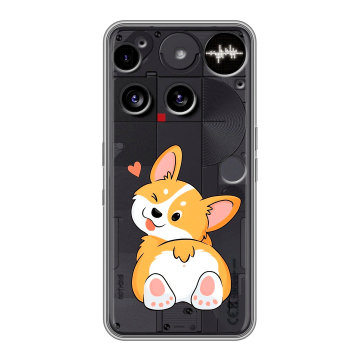 Силиконовый чехол на Nothing Phone (3) с принтом Корги