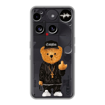 Силиконовый чехол на Nothing Phone (3) с принтом Плюшевый медведь
