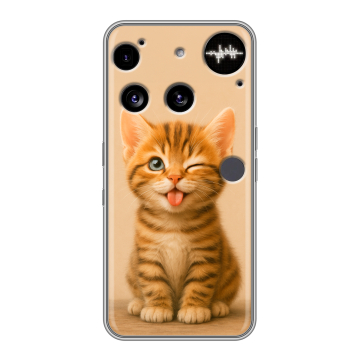 Силиконовый чехол на Nothing Phone (3) с принтом котенок