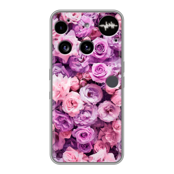 Силиконовый чехол на Nothing Phone (3) с принтом лавандовые розы Силиконовый чехол на Nothing Phone (3) с принтом лавандовые розы