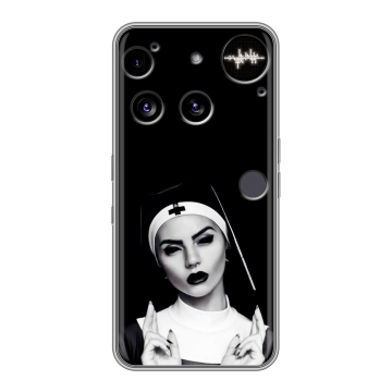 Силиконовый чехол на Nothing Phone (3) с принтом монашка Силиконовый чехол на Nothing Phone (3) с принтом монашка
