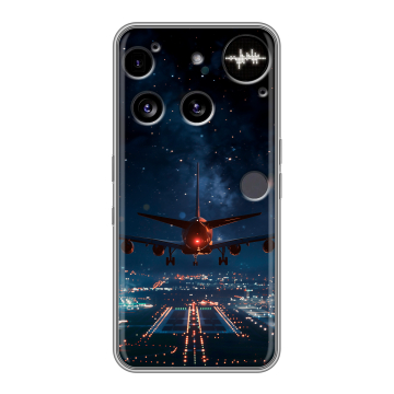Силиконовый чехол на Nothing Phone (3) с принтом самолет