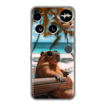 Силиконовый чехол на Nothing Phone (3) с принтом Капибара