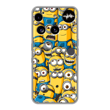 Силиконовый чехол на Nothing Phone (3) с принтом Миньоны