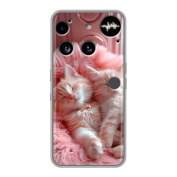 Силиконовый чехол на Nothing Phone (3) с принтом котята котики Силиконовый чехол на Nothing Phone (3) с принтом котята котики