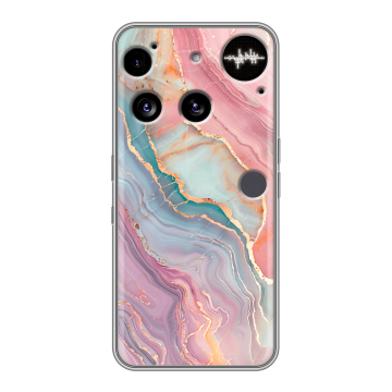 Силиконовый чехол на Nothing Phone (3) с принтом розовый мрамор