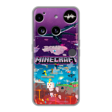 Силиконовый чехол на Nothing Phone (3) с принтом Майнкрафт Minecraft