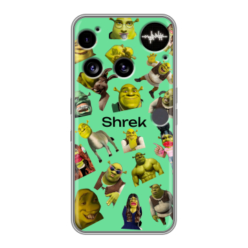 Силиконовый чехол на Nothing Phone (3) с принтом Шрек Shrek