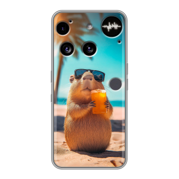 Силиконовый чехол на Nothing Phone (3) с принтом Капибара Силиконовый чехол на Nothing Phone (3) с принтом Капибара