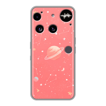 Силиконовый чехол на Nothing Phone (3) с принтом Розовый космос