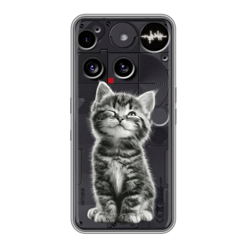 Силиконовый чехол на Nothing Phone (3) с принтом Котенок Силиконовый чехол на Nothing Phone (3) с принтом Котенок