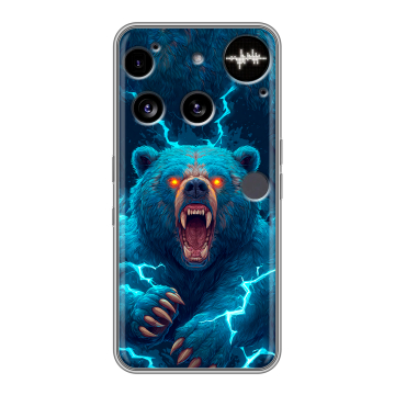 Силиконовый чехол на Nothing Phone (3) с принтом Медведь
