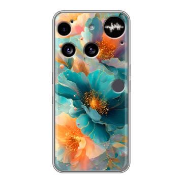 Силиконовый чехол на Nothing Phone (3) с принтом Цветы