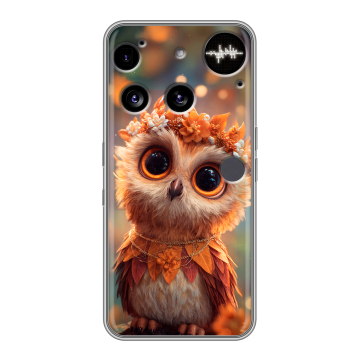 Силиконовый чехол на Nothing Phone (3) с принтом Милая сова Силиконовый чехол на Nothing Phone (3) с принтом Милая сова