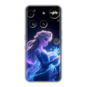 Силиконовый чехол на Nothing Phone (3) с принтом Холодное сердце Frozen