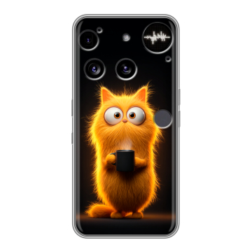 Силиконовый чехол на Nothing Phone (3) с принтом Смешной кот
