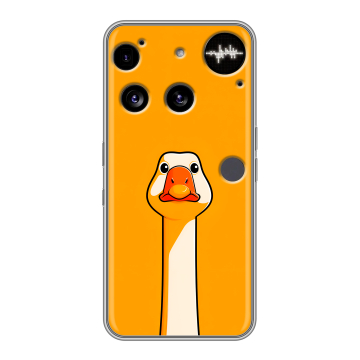 Силиконовый чехол на Nothing Phone (3) с принтом Смешная утка Силиконовый чехол на Nothing Phone (3) с принтом Смешная утка