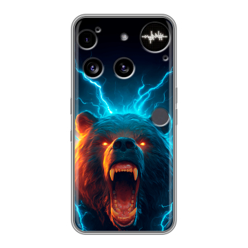 Силиконовый чехол на Nothing Phone (3) с принтом Медведь Силиконовый чехол на Nothing Phone (3) с принтом Медведь