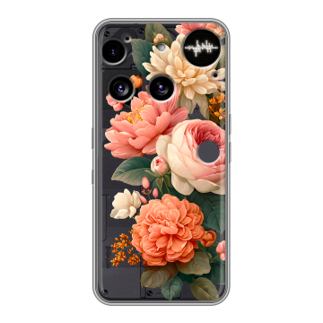 Силиконовый чехол на Nothing Phone (3) с принтом цветы Силиконовый чехол на Nothing Phone (3) с принтом цветы