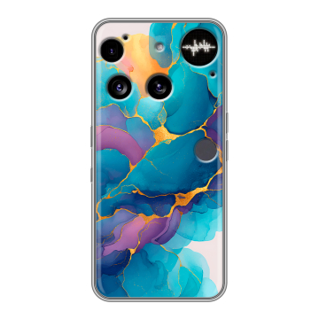 Силиконовый чехол на Nothing Phone (3) с принтом Мрамор блестки Силиконовый чехол на Nothing Phone (3) с принтом Мрамор блестки