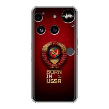 Силиконовый чехол на Nothing Phone (3) с принтом Флаг Герб СССР Силиконовый чехол на Nothing Phone (3) с принтом Флаг Герб СССР