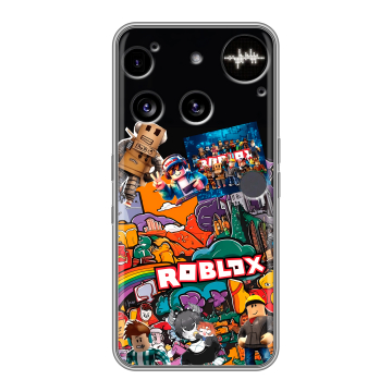 Силиконовый чехол на Nothing Phone (3) с принтом Roblox Роблокс