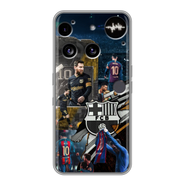 Силиконовый чехол на Nothing Phone (3) с принтом Messi Barcelona
