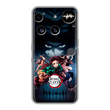 Силиконовый чехол на Nothing Phone (3) с принтом Demon Slayer Клинок рассекающий демонов Силиконовый чехол на Nothing Phone (3) с принтом Demon Slayer Клинок рассекающий демонов
